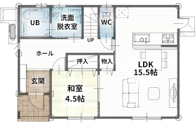ブエラハウス 合志市合生字小合志原 33坪 4ldk 二階建て住宅 販売情報 企画型注文住宅ブエラハウス 熊本 月々3万円台からの家づくり